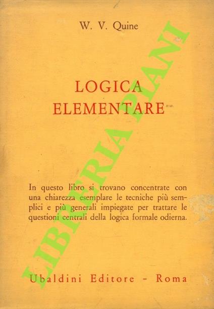 Logica elementare - copertina