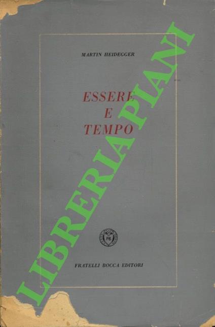 Essere e tempo - Martin Heidegger - copertina