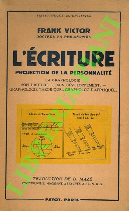 L' ecriture. Projection de la personnalité - copertina