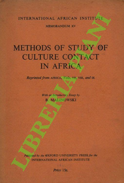 Methods of Study of Culture Contact in Africa - copertina