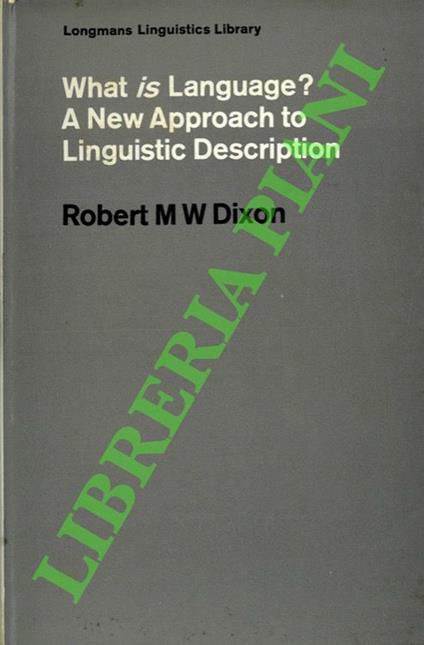 What is Language? A New Approach to Linguistic Description - copertina