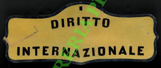 Diritto internazionale - copertina