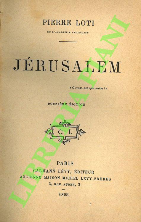 Jérusalem - Loti Pierre - copertina