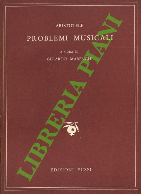 Problemi musicali - Aristotele - copertina