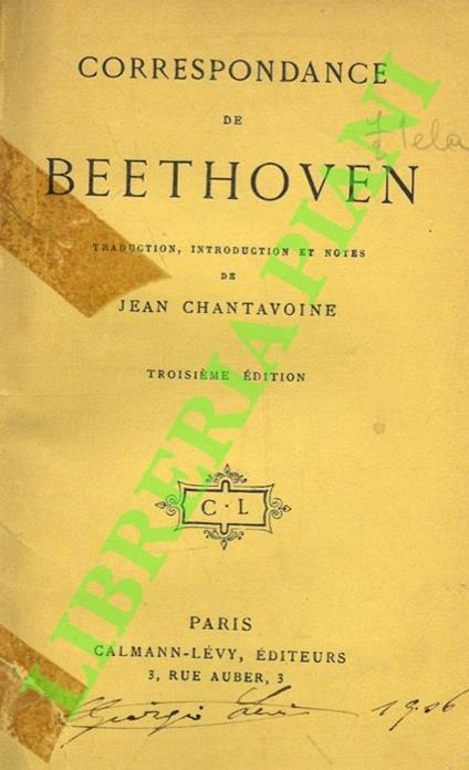 Correspondance - Ludwig van Beethoven - copertina