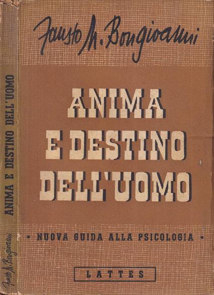 Anima e destino dell'uomo - copertina