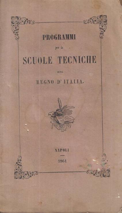 Programmi per le scuole tecniche del Regno d'Italia - copertina