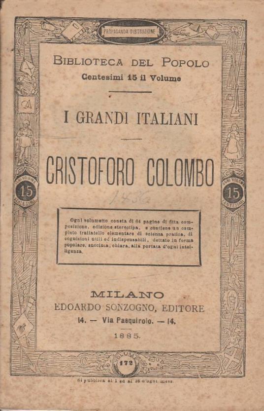 Cristoforo Colombo - copertina