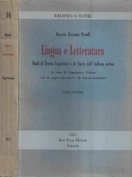 Lingua e letteratura Parte seconda - copertina