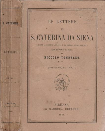 Le lettere vol I - copertina