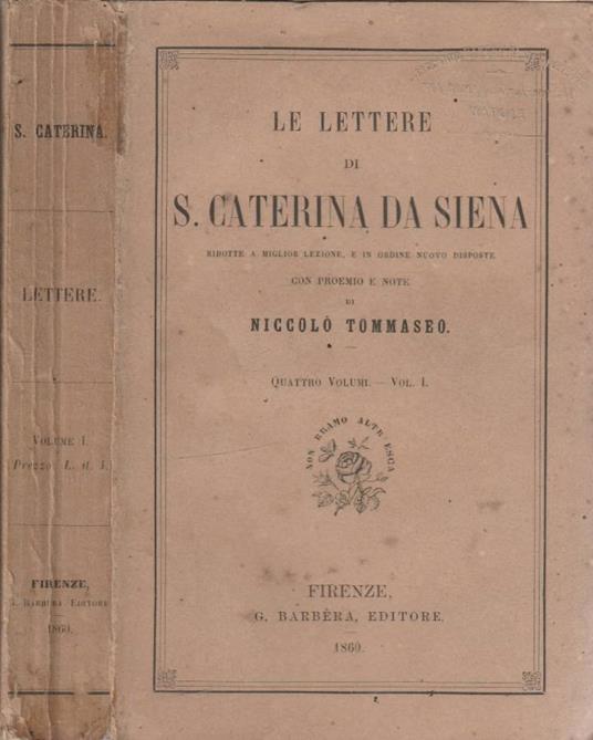 Le lettere vol I - copertina