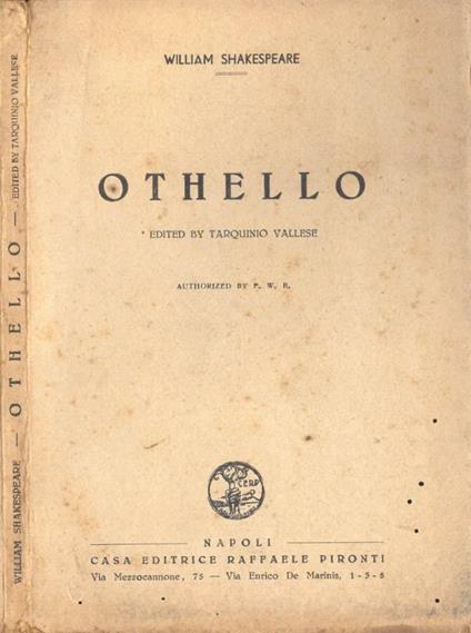 Othello - William Shakespeare - copertina