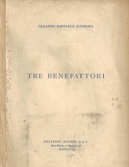 Tre Benefattori - copertina