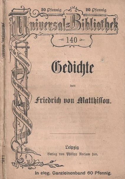 Gedichte - copertina