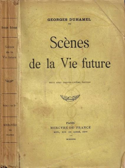 Scènes de la Vie future - Georges Duhamel - copertina