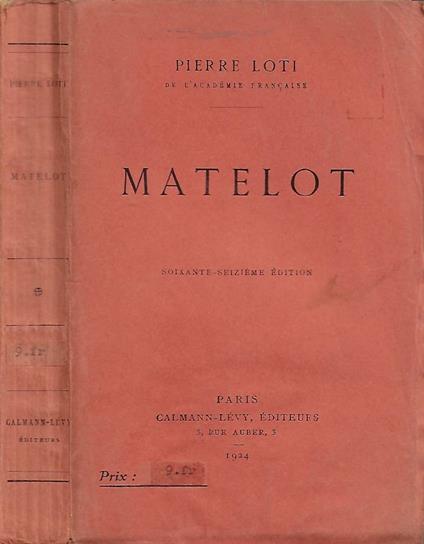Matelot - Pierre Loti - copertina
