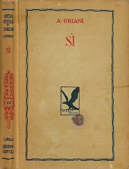 Sì - Alfredo Oriani - copertina