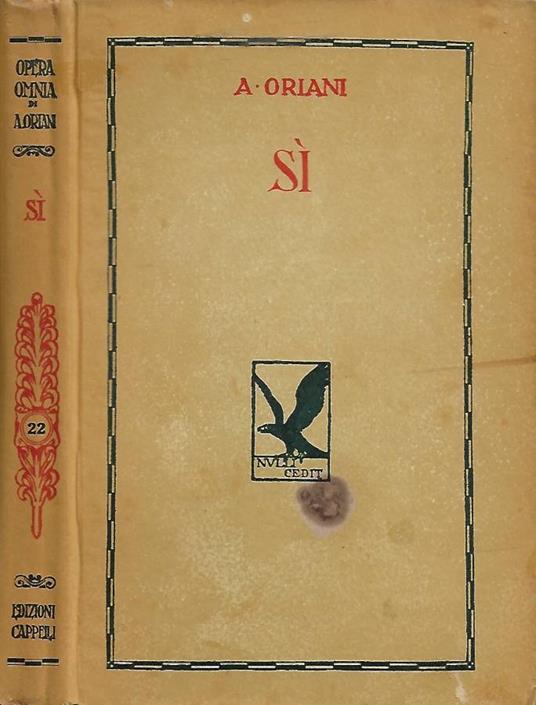 Sì - Alfredo Oriani - copertina
