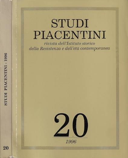 Studi piacentini - N. 20/1996 - copertina