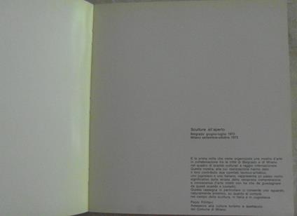 Sculture All'Aperto - copertina
