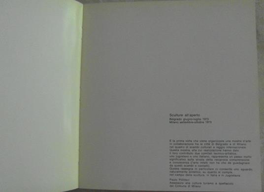 Sculture All'Aperto - copertina