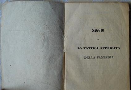 Saggio Su La Tattica Applicata Della Fanteria - copertina