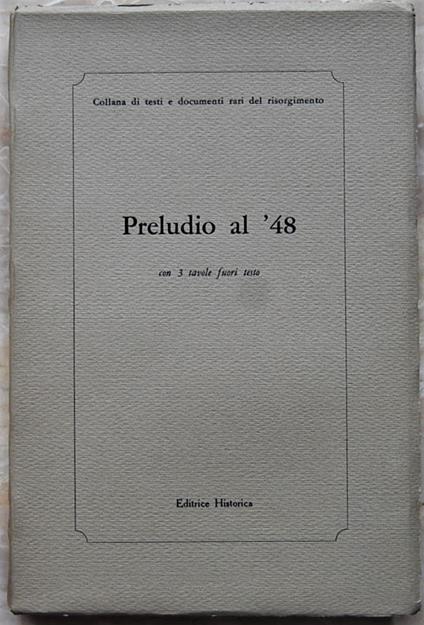 Preludio Al '48 - copertina