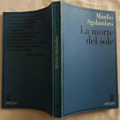 La Morte Del Sole - Manlio Sgalambro - copertina