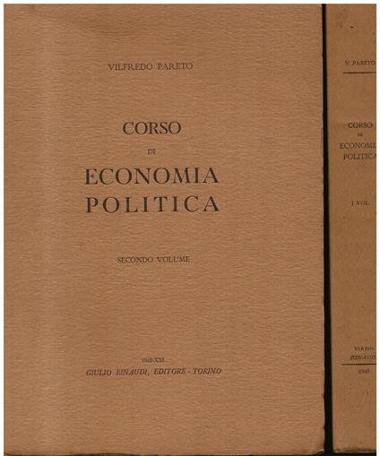Corso di economia politica - Vilfredo Pareto - copertina