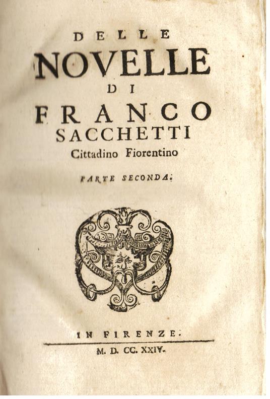 Delle Novelle - Franco Sacchetti - copertina
