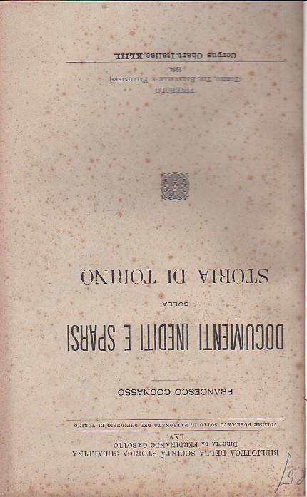 Documenti inediti e sparsi sulla storia di Torino - Indici