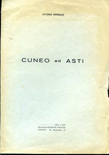Cuneo ed Asti - Vittorio Bersezio - copertina
