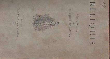 Reliquie. Testo e disegni - Edoardo Calandra - copertina