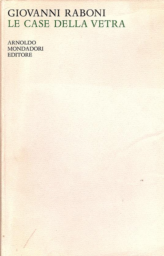 Le case della Vetra - Giovanni Raboni - copertina