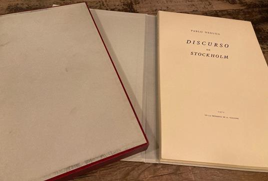 Discurso de Stockholm - Pablo Neruda - copertina