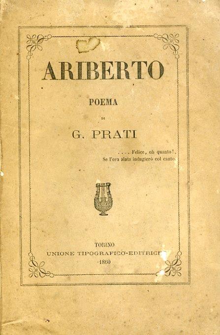 Ariberto. Poema - Giovanni Prati - copertina