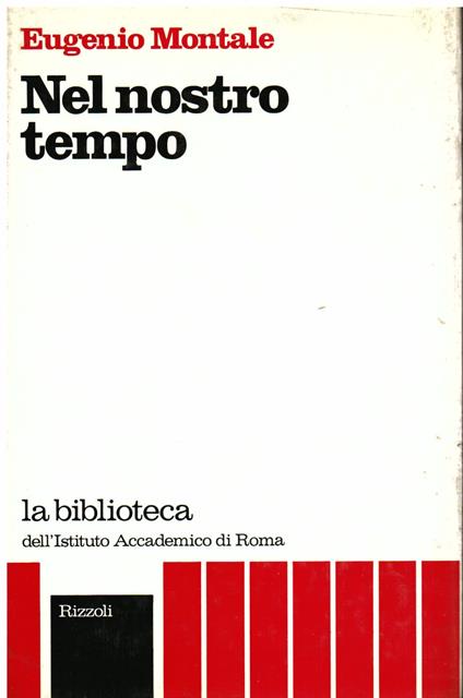 Nel nostro tempo - Eugenio Montale - copertina
