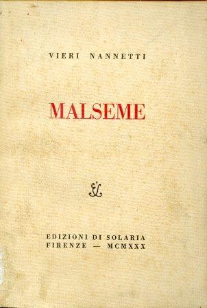 Malseme - Vieri Nannetti - copertina