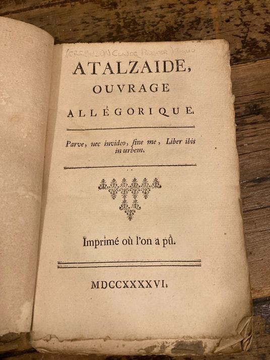 Atalzaide, ouvrage allégorique - copertina