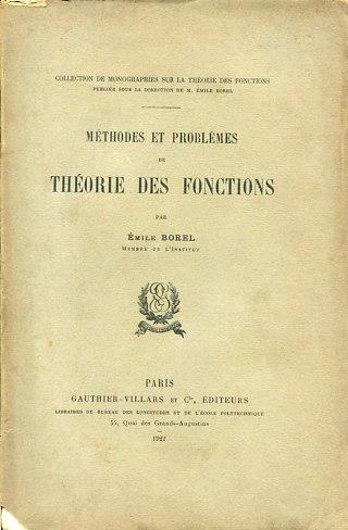 Méthodes et problèmes de théorie des fonctions - Félix Edouard Justin Émile Borel - copertina