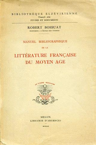 Manuel bibliographique de la littérature française du Moyen Age - Robert Bossuat - copertina