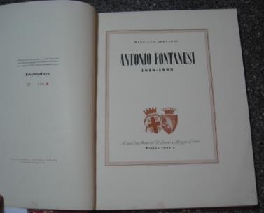 Antonio Fontanesi. 1818 - 1882. A cura dei Municipi di Torino e Reggio Emilia - Marziano Bernardi - copertina