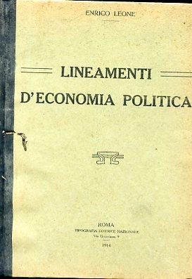 Lineamenti d'Economia Politica - Enrico Leone - copertina