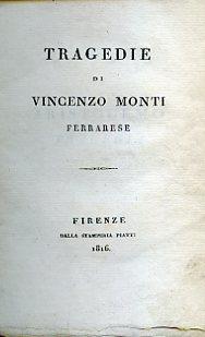 Tragedie - Vincenzo Monti - copertina