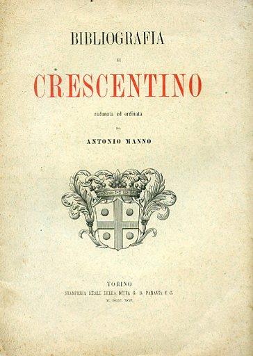 Bibliografia di Crescentino radunata ed ordinata - Antonio Manno - copertina