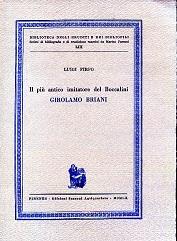 Il più antico imitatore del Boccalini. Girolamo Briani - Luigi Firpo - copertina