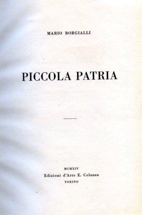 Piccola patria - Mario Borgialli - copertina
