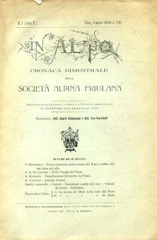 In alto. Cronaca bimestrale della Società Alpina Friulana - copertina