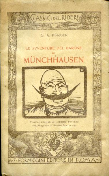 Le avventure del Barone di Münchhausen. Versione integrale di Corrado Pavolini con xilografie di Benito Boccolari - Gottfried August Bürger - copertina