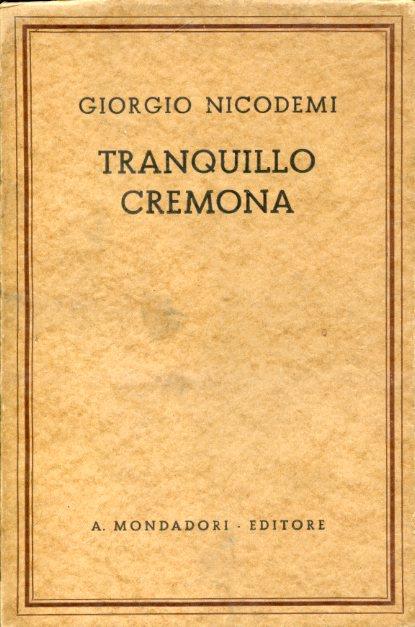 Tranquillo Cremona - Giorgio Nicodemi - copertina